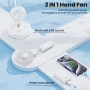 HandFan Mini Portable Fan 5200mAh, 5-20 Hours Runtime, 3 Speeds, Strong Airflow, USB, Portable, Rechargeable, Foldable, Gift for