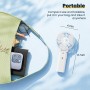 HandFan Mini Portable Fan 5200mAh, 5-20 Hours Runtime, 3 Speeds, Strong Airflow, USB, Portable, Rechargeable, Foldable, Gift for