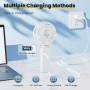 HandFan Mini Portable Fan 5200mAh, 5-20 Hours Runtime, 3 Speeds, Strong Airflow, USB, Portable, Rechargeable, Foldable, Gift for