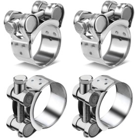 Abrazadera de perno Articulado, Rango de Sujeción 26-28 mm, 4 Piezas Abrazaderas de perno de acero Inoxidable, Abrazaderas de