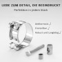 Abrazadera de perno Articulado, Rango de Sujeción 26-28 mm, 4 Piezas Abrazaderas de perno de acero Inoxidable, Abrazaderas de