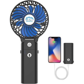 HandFan Mini Portable Fan with Batteries 5200mAh Power Bank Personal Hand Fan 3 Speeds/Working Time 5-20H for Home Outdoor
