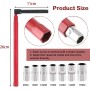 FZYCOM Juego de Llave Tuerca Grifo, Llave de Tubo para Grifo, Herramienta de Instalación de Grifos con Adaptador 8-17 mm, Llave
