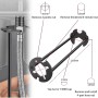 FZYCOM Juego de Llave Tuerca Grifo, Llave de Tubo para Grifo, Herramienta de Instalación de Grifos con Adaptador 8-17 mm, Llave