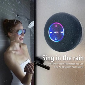 Altavoz Bluetooth inalámbrico portátil, altavoz LED IPX4, resistente a