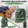 BIBURY Camping Fan with LED Light, Rechargeable for Outdoor Camping Tent with Hook and Remote, Powerful 4 Speed USB Desk Fan for