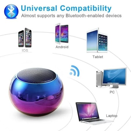Altavoz inalámbrico con Bluetooth, minialtavoz portátil con Flash M3, 