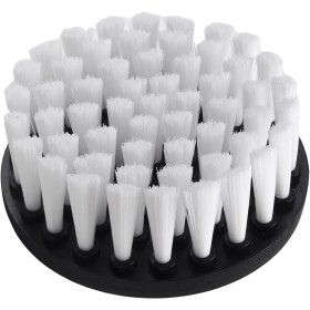 Jonikuper Cepillo de limpieza de perforación, cepillo de taladro eléctrico de 4 pulgadas, accesorio de cerdas suaves blancas,