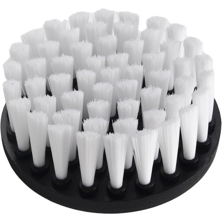 Jonikuper Cepillo de limpieza de perforación, cepillo de taladro eléctrico de 4 pulgadas, accesorio de cerdas suaves blancas,