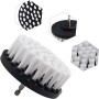 Jonikuper Cepillo de limpieza de perforación, cepillo de taladro eléctrico de 4 pulgadas, accesorio de cerdas suaves blancas,