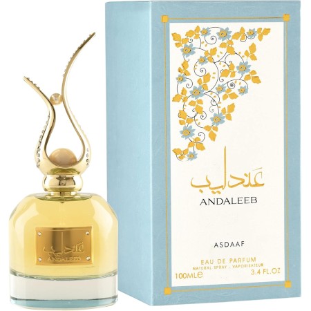 Lattafa Spray Andaleeb 100 ml - Perfume - Aerosol - Eau de Parfum - Jazmín - Sin aluminio - Adulto - Larga duración