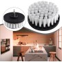 Sumsoctober Cepillo de limpieza de 4 pulgadas para taladros eléctricos para alfombras, azulejos, cuero y tapicería