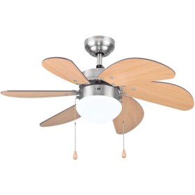 Cecotec EnergySilence Aero 350 Ceiling Fan with Light, 50 W, Low Consumption, Diameter 81 cm, 6 Reversible Blades, 3 Speeds,
