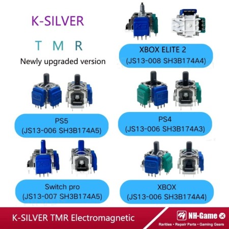 Joystick electromagnético TMR para PS4, PS5, mando 3D analógico de rep