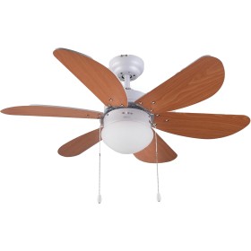 Cecotec EnergySilence Aero 360 Ceiling Fan with Light, 50 W, Low Consumption, Diameter 91 cm, 6 Reversible Blades, 3 Speeds,