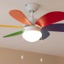 Cecotec EnergySilence Aero 360 Ceiling Fan with Light, 50 W, Low Consumption, Diameter 91 cm, 6 Reversible Blades, 3 Speeds,