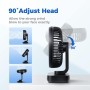 OCOOPA 4000mAh Rechargeable Silent USB Table Fan, Powerful with 4 Speed, 5'' Desktop Fan with Battery Indicator Light for Home,