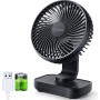 OCOOPA 4000mAh Rechargeable Silent USB Table Fan, Powerful with 4 Speed, 5'' Desktop Fan with Battery Indicator Light for Home,