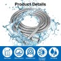 200cm Flexo Ducha de Acero Inoxidable,Manguera De Ducha,Interfaz Universal Estándar (G1/2"),Cable Ducha,Flexo de Ducha Flexible