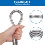 200cm Flexo Ducha de Acero Inoxidable,Manguera De Ducha,Interfaz Universal Estándar (G1/2"),Cable Ducha,Flexo de Ducha Flexible