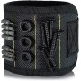 xbiez Pulsera magnética con imanes fuertes que sostiene tornillos, brocas, muñequera, soporte para herramientas de electricista,