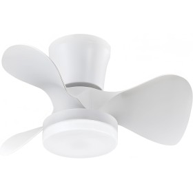 LEDUNI Ceiling Fan with LED Light 18W, DC Motor 30W Quiet, Energy Saving and Large Air Volume, Remote Control for Kitchen,