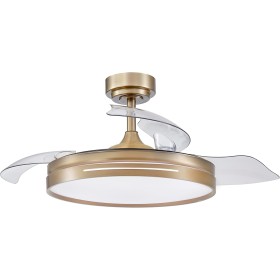 FABRILAMP AKUNADECOR Fan Dc Model Micenas L Golden With Led 72 W