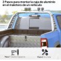 HOMCOM Caja de Herramientas de Aluminio con Tapa Abatible Asas Retráctiles Laterales Gran Compartimento y Cierre con Llave