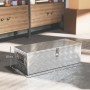 HOMCOM Caja de Herramientas de Aluminio con Tapa Abatible Asas Retráctiles Laterales Gran Compartimento y Cierre con Llave