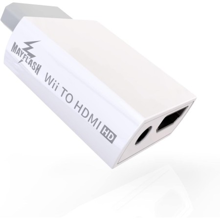 MAYFLASH - Convertidor Wii a HDMI 1080P para Dispositivo Full HD, Adaptador HDMI Wii con Conector de Audio de 3,5 mm y Salida