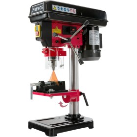 Arebos Taladro de columna con láser de posición integrado 500W | Taladro de mesa | 5 niveles | ángulo de inclinación de 0 a 45