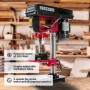 Arebos Taladro de columna con láser de posición integrado 500W | Taladro de mesa | 5 niveles | ángulo de inclinación de 0 a 45