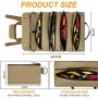 Adiwo Bolsa herramientas, Bolsa Multiusos Enrollable, Organizador de Rollos de Herramientas con 6 bolsillos con cremallera,