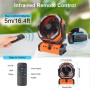 ELZO Camping Fan 20000mAh, Portable Rechargeable for Desk/Tent with Remote Control and Hook, LED Light, Continuous Speed USB