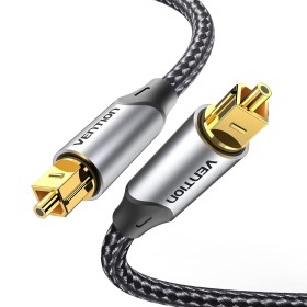 VENTION 1,5M Cable Óptico Audio Digital TOSLINK Optico Dolby DTS Sound Enchufe de Metal Recubrimiento de Nylon SPDIF Cable de
