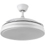 FABRILAMP - Fan DC 72W | 6120 lm | 3 Folding Blades | Remote Control | Timer | Memory | 3 Light Temperatures | Summer and