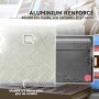 HOMCOM Caja de herramientas para remolques, caja de almacenamiento de aluminio, cerradura integrada con llaves, forma