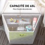 HOMCOM Caja de herramientas para remolques, caja de almacenamiento de aluminio, cerradura integrada con llaves, forma