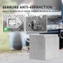 HOMCOM Caja de herramientas para remolques, caja de almacenamiento de aluminio, cerradura integrada con llaves, forma
