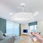 LED ATOMANT Ceiling Fan with LED Light, 40W, Ø 109 cm, CCT, 4100LM, with 4 Retractable Blades, 6 Speeds Ultra Quiet and Low