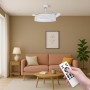 LED ATOMANT Ceiling Fan with LED Light, 40W, Ø 109 cm, CCT, 4100LM, with 4 Retractable Blades, 6 Speeds Ultra Quiet and Low