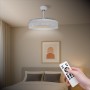 LED ATOMANT Ceiling Fan with LED Light, 40W, Ø 109 cm, CCT, 4100LM, with 4 Retractable Blades, 6 Speeds Ultra Quiet and Low