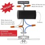 QIACHIP Ceiling Fan Remote Control with 3 Speeds, Light Control and 4 Timers for Ceiling Fan Lamp 220V 230V for Home Office