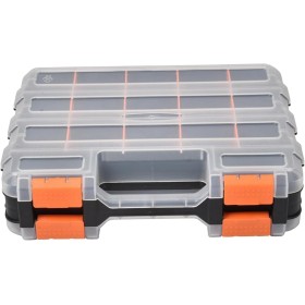 Organizador de piezas pequeñas, caja organizadora de tornillos, 34 compartimentos, doble cara, piezas organizadoras con