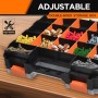 Organizador de piezas pequeñas, caja organizadora de tornillos, 34 compartimentos, doble cara, piezas organizadoras con