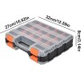 Organizador de piezas pequeñas, caja organizadora de tornillos, 34 compartimentos, doble cara, piezas organizadoras con