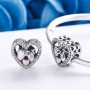 Abalorios de plata de ley 925 para pulsera Pandora, diseño de corazón Estilo 1.