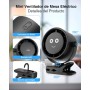 Portable Clip Fan, Mini USB Rechargeable Fans, 720 Degree Rotation, 5 Speeds with LED Display, Quiet Table Fan for Office, Home,