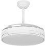 Abrila - PAPIRO DC Fan | White with Three Folding Blades | 6 Adjustable Speeds | 3 Light Temperatures | Timer and Remote Control