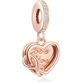 LaMenars - Colgante de perlas de plata de ley 925 con corazón de amor, feliz aniversario, dibujado a mano, con circonita cúbica,